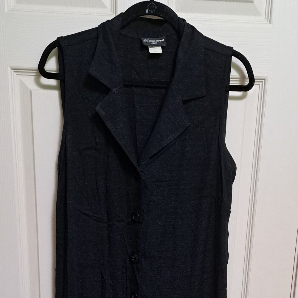 Black Cimmaron Button Down Dress